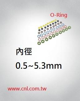 O环尺寸表  内径0.5~5.3mm